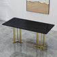 Sintered Stone Dining Table Traditional Luxury Table with Gold Frame for Home Black Gold Without Chairs Clearhalo ' dining_table' 'Dining Tables & Seating' 'Dining Tables' 'furn' 'furn_dining_table' 'Furniture' 'furniture_dining_table' 'Kitchen & Dining Furniture' 'kitchen&dining_furn' 'kitchen' 'kitchen_dining_table' 4599830