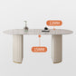 Stone Top Dining Table Traditional Luxury Table with Sled Base in White Clearhalo ' dining_table' 'Dining Tables & Seating' 'Dining Tables' 'furn' 'furn_dining_table' 'Furniture' 'furniture_dining_table' 'Kitchen & Dining Furniture' 'kitchen&dining_furn' 'kitchen' 'kitchen_dining_table' 4599844