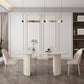 Stone Top Dining Table Traditional Luxury Table with Sled Base in White Clearhalo ' dining_table' 'Dining Tables & Seating' 'Dining Tables' 'furn' 'furn_dining_table' 'Furniture' 'furniture_dining_table' 'Kitchen & Dining Furniture' 'kitchen&dining_furn' 'kitchen' 'kitchen_dining_table' 4599848