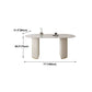 Stone Top Dining Table Traditional Luxury Table with Sled Base in White Clearhalo ' dining_table' 'Dining Tables & Seating' 'Dining Tables' 'furn' 'furn_dining_table' 'Furniture' 'furniture_dining_table' 'Kitchen & Dining Furniture' 'kitchen&dining_furn' 'kitchen' 'kitchen_dining_table' 4599860