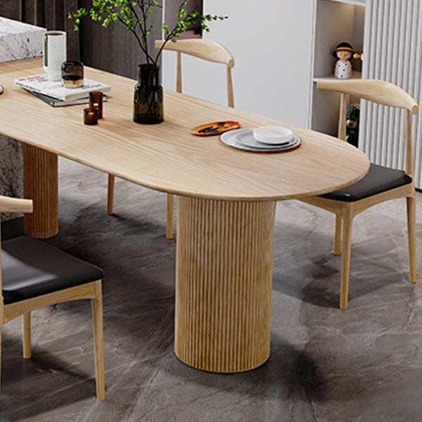 Pine Wood Contemporary Free Form Dining Table Wood Top Table for Dining Room Clearhalo ' dining_table' 'Dining Tables & Seating' 'Dining Tables' 'furn' 'furn_dining_table' 'Furniture' 'furniture_dining_table' 'Kitchen & Dining Furniture' 'kitchen&dining_furn' 'kitchen' 'kitchen_dining_table' 4599868