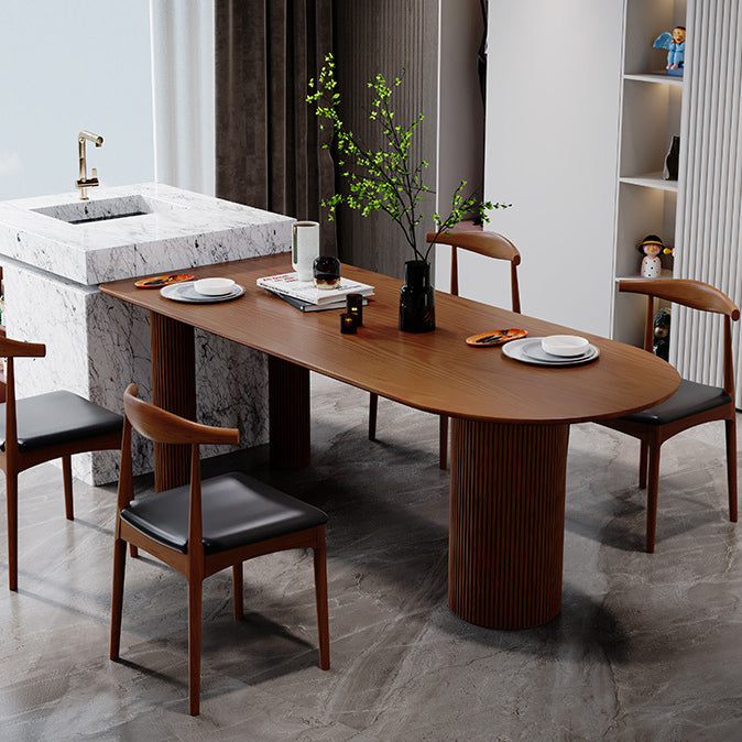Pine Wood Contemporary Free Form Dining Table Wood Top Table for Dining Room Clearhalo ' dining_table' 'Dining Tables & Seating' 'Dining Tables' 'furn' 'furn_dining_table' 'Furniture' 'furniture_dining_table' 'Kitchen & Dining Furniture' 'kitchen&dining_furn' 'kitchen' 'kitchen_dining_table' 4599869
