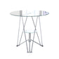 Metal Contemporary Round Dining Table Glass Top Table for Home Clear 31.5"L x 31.5"W x 29.5"H Without Chairs Clearhalo ' dining_table' 'Dining Tables & Seating' 'Dining Tables' 'furn' 'furn_dining_table' 'Furniture' 'furniture_dining_table' 'Kitchen & Dining Furniture' 'kitchen&dining_furn' 'kitchen' 'kitchen_dining_table' 4599883