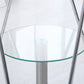 Metal Contemporary Round Dining Table Glass Top Table for Home Clearhalo ' dining_table' 'Dining Tables & Seating' 'Dining Tables' 'furn' 'furn_dining_table' 'Furniture' 'furniture_dining_table' 'Kitchen & Dining Furniture' 'kitchen&dining_furn' 'kitchen' 'kitchen_dining_table' 4599885