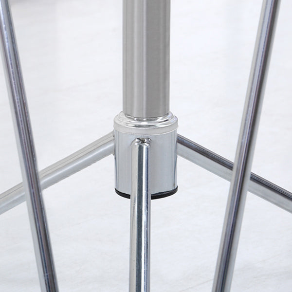 Metal Contemporary Round Dining Table Glass Top Table for Home Clearhalo ' dining_table' 'Dining Tables & Seating' 'Dining Tables' 'furn' 'furn_dining_table' 'Furniture' 'furniture_dining_table' 'Kitchen & Dining Furniture' 'kitchen&dining_furn' 'kitchen' 'kitchen_dining_table' 4599886