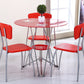 Metal Contemporary Round Dining Table Glass Top Table for Home Clearhalo ' dining_table' 'Dining Tables & Seating' 'Dining Tables' 'furn' 'furn_dining_table' 'Furniture' 'furniture_dining_table' 'Kitchen & Dining Furniture' 'kitchen&dining_furn' 'kitchen' 'kitchen_dining_table' 4599891