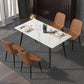 Metal Industrial Rectangle Dining Table Sintered Stone Table with Legs Clearhalo ' dining_table' 'Dining Tables & Seating' 'Dining Tables' 'Furniture' 'furniture_dining_table' 'Kitchen & Dining Furniture' 'kitchen&dining_furn' 'kitchen' 'kitchen_dining_table' 4599927