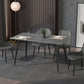 Metal Industrial Rectangle Dining Table Sintered Stone Table with Legs Clearhalo ' dining_table' 'Dining Tables & Seating' 'Dining Tables' 'Furniture' 'furniture_dining_table' 'Kitchen & Dining Furniture' 'kitchen&dining_furn' 'kitchen' 'kitchen_dining_table' 4599928