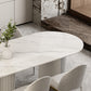 Free Form Sintered Stone Dining Table Luxury Table with Double Pedestal Clearhalo ' dining_table' 'Dining Tables & Seating' 'Dining Tables' 'furn' 'furn_dining_table' 'Furniture' 'furniture_dining_table' 'Kitchen & Dining Furniture' 'kitchen&dining_furn' 'kitchen' 'kitchen_dining_table' 4599940