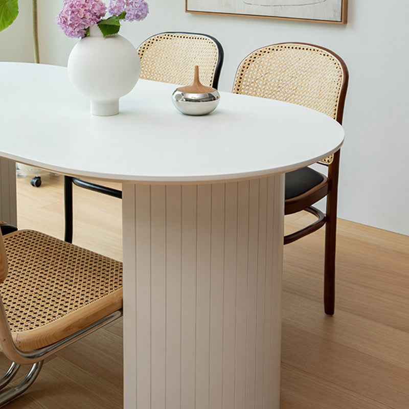 Pine Wood Contemporary Oval Dining Table Wood Top Table for Dining Room Clearhalo ' dining_table' 'Dining Tables & Seating' 'Dining Tables' 'furn' 'furn_dining_table' 'Furniture' 'furniture_dining_table' 'Kitchen & Dining Furniture' 'kitchen&dining_furn' 'kitchen' 'kitchen_dining_table' 4599959