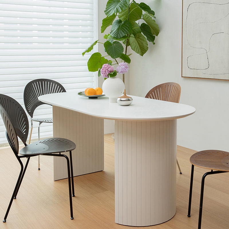 Pine Wood Contemporary Oval Dining Table Wood Top Table for Dining Room Clearhalo ' dining_table' 'Dining Tables & Seating' 'Dining Tables' 'furn' 'furn_dining_table' 'Furniture' 'furniture_dining_table' 'Kitchen & Dining Furniture' 'kitchen&dining_furn' 'kitchen' 'kitchen_dining_table' 4599960