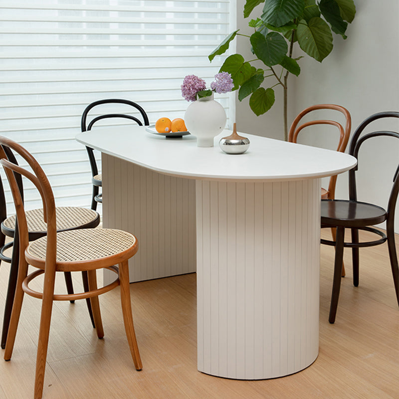 Pine Wood Contemporary Oval Dining Table Wood Top Table for Dining Room Clearhalo ' dining_table' 'Dining Tables & Seating' 'Dining Tables' 'furn' 'furn_dining_table' 'Furniture' 'furniture_dining_table' 'Kitchen & Dining Furniture' 'kitchen&dining_furn' 'kitchen' 'kitchen_dining_table' 4599961
