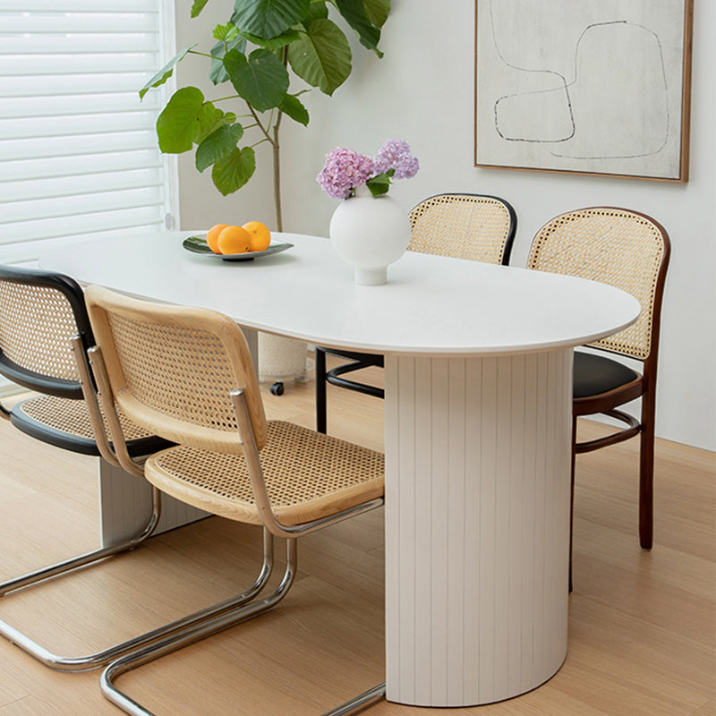 Pine Wood Contemporary Oval Dining Table Wood Top Table for Dining Room Clearhalo ' dining_table' 'Dining Tables & Seating' 'Dining Tables' 'furn' 'furn_dining_table' 'Furniture' 'furniture_dining_table' 'Kitchen & Dining Furniture' 'kitchen&dining_furn' 'kitchen' 'kitchen_dining_table' 4599962