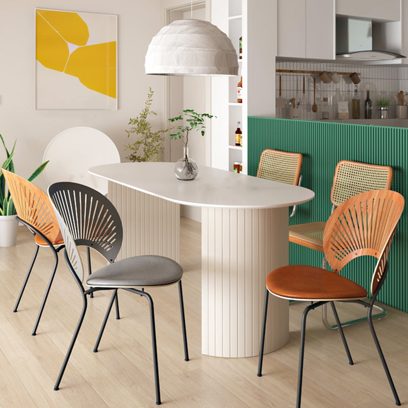 Pine Wood Contemporary Oval Dining Table Wood Top Table for Dining Room Clearhalo ' dining_table' 'Dining Tables & Seating' 'Dining Tables' 'furn' 'furn_dining_table' 'Furniture' 'furniture_dining_table' 'Kitchen & Dining Furniture' 'kitchen&dining_furn' 'kitchen' 'kitchen_dining_table' 4599965