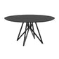 Metal Contemporary Round Dining Table Pine Wood Top Table for Dining Room Black Without Chairs Clearhalo ' dining_table' 'Dining Tables & Seating' 'Dining Tables' 'furn' 'furn_dining_table' 'Furniture' 'furniture_dining_table' 'Kitchen & Dining Furniture' 'kitchen&dining_furn' 'kitchen' 'kitchen_dining_table' 4599976