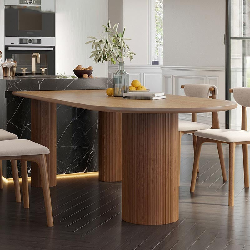 Free Form Solid Wood Dining Table for Restaurant Modern Wood Table with 3 Legs Natural 78.7"L x 31.5"W x 29.5"H Without Chairs Clearhalo ' dining_table' 'Dining Tables & Seating' 'Dining Tables' 'furn' 'furn_dining_table' 'Furniture' 'furniture_dining_table' 'Kitchen & Dining Furniture' 'kitchen&dining_furn' 'kitchen' 'kitchen_dining_table' 4599993