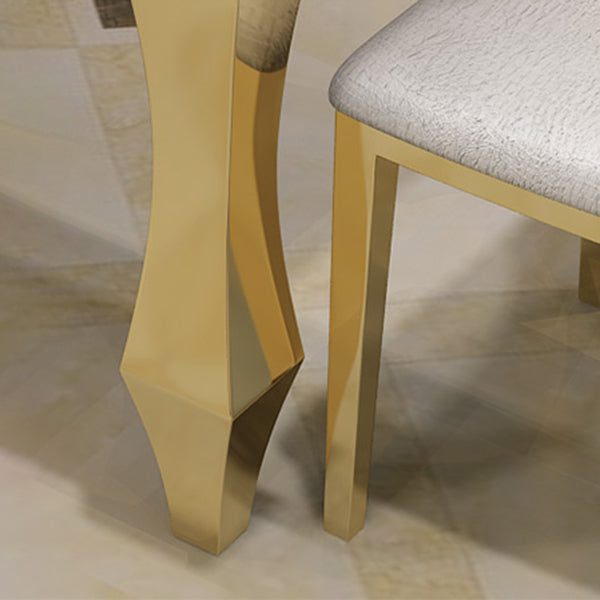 Metal Traditional Luxury Rectangle Indoor Table Marble Table with 4 Legs Clearhalo ' dining_table' 'Dining Tables & Seating' 'Dining Tables' 'furn' 'furn_dining_table' 'Furniture' 'furniture_dining_table' 'Kitchen & Dining Furniture' 'kitchen&dining_furn' 'kitchen' 'kitchen_dining_table' 4600016