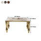 Metal Traditional Luxury Rectangle Indoor Table Marble Table with 4 Legs Clearhalo ' dining_table' 'Dining Tables & Seating' 'Dining Tables' 'furn' 'furn_dining_table' 'Furniture' 'furniture_dining_table' 'Kitchen & Dining Furniture' 'kitchen&dining_furn' 'kitchen' 'kitchen_dining_table' 4600019