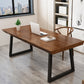 Solid Wood Top Dining Table Industrial Rectangle Table with Sled Base Clearhalo ' dining_table' 'Dining Tables & Seating' 'Dining Tables' 'furn' 'furn_dining_table' 'Furniture' 'furniture_dining_table' 'Kitchen & Dining Furniture' 'kitchen&dining_furn' 'kitchen' 'kitchen_dining_table' 4600029