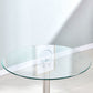 Glass Top Dining Table Modern Round Dining Table with Pedestal Base Clearhalo ' dining_table' 'Dining Tables & Seating' 'Dining Tables' 'Furniture' 'furniture_dining_table' 'Kitchen & Dining Furniture' 'kitchen&dining_furn' 'kitchen' 'kitchen_dining_table' 4600041