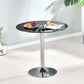 Glass Top Dining Table Modern Round Dining Table with Pedestal Base Clearhalo ' dining_table' 'Dining Tables & Seating' 'Dining Tables' 'Furniture' 'furniture_dining_table' 'Kitchen & Dining Furniture' 'kitchen&dining_furn' 'kitchen' 'kitchen_dining_table' 4600045