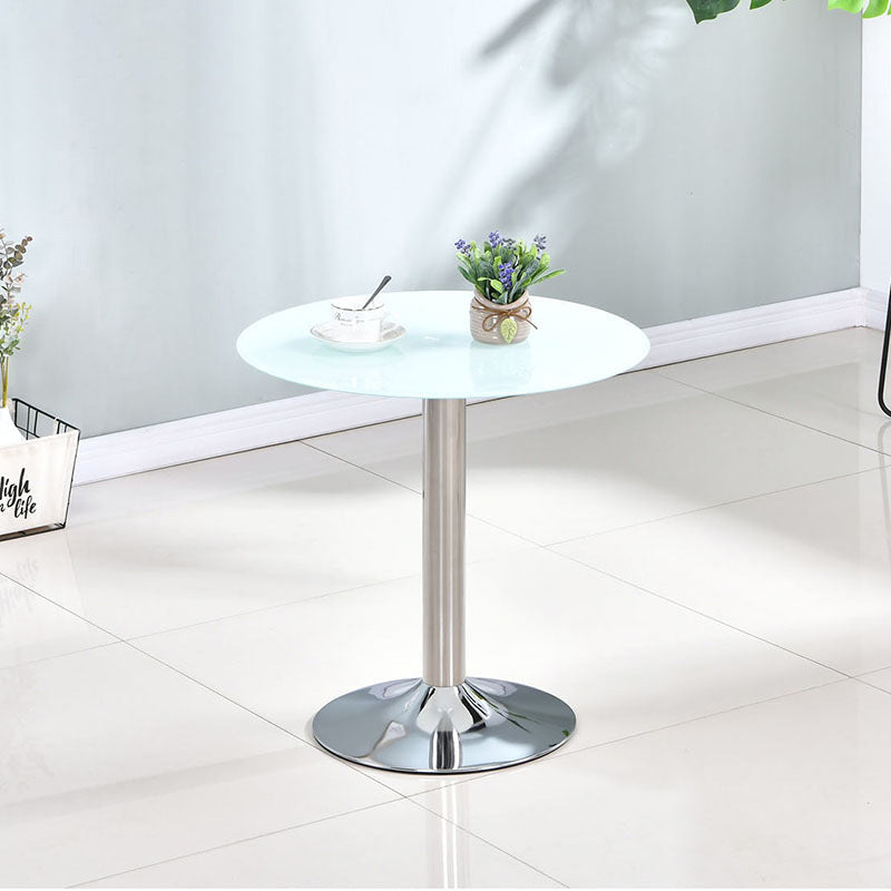 Glass Top Dining Table Modern Round Dining Table with Pedestal Base Clearhalo ' dining_table' 'Dining Tables & Seating' 'Dining Tables' 'Furniture' 'furniture_dining_table' 'Kitchen & Dining Furniture' 'kitchen&dining_furn' 'kitchen' 'kitchen_dining_table' 4600048