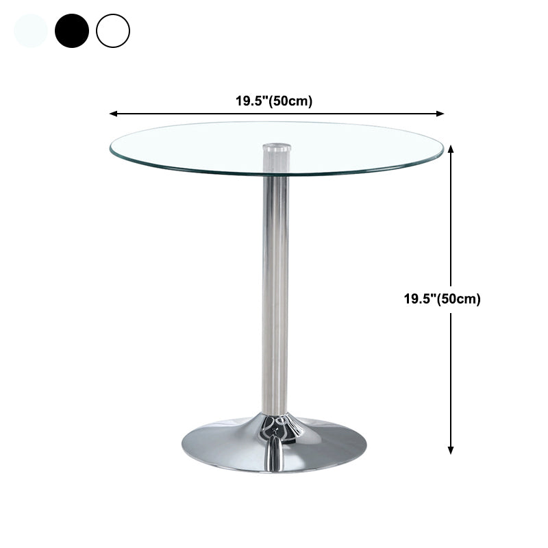 Glass Top Dining Table Modern Round Dining Table with Pedestal Base Clearhalo ' dining_table' 'Dining Tables & Seating' 'Dining Tables' 'Furniture' 'furniture_dining_table' 'Kitchen & Dining Furniture' 'kitchen&dining_furn' 'kitchen' 'kitchen_dining_table' 4600049