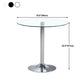 Glass Top Dining Table Modern Round Dining Table with Pedestal Base Clearhalo ' dining_table' 'Dining Tables & Seating' 'Dining Tables' 'Furniture' 'furniture_dining_table' 'Kitchen & Dining Furniture' 'kitchen&dining_furn' 'kitchen' 'kitchen_dining_table' 4600050