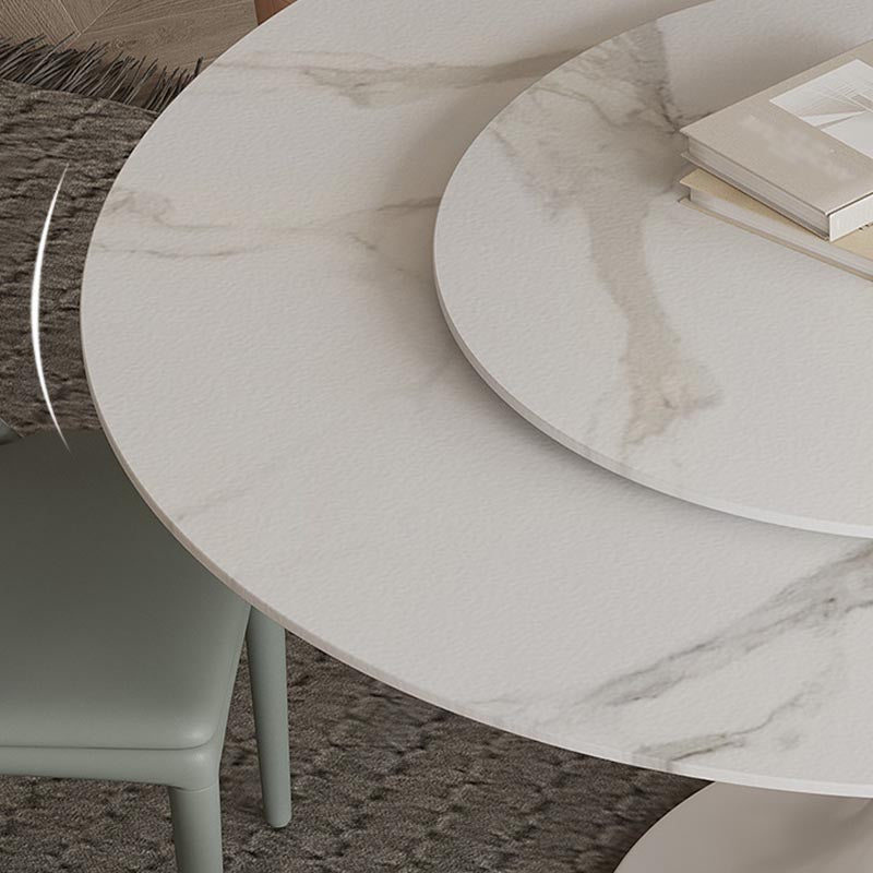 Stone Contemporary Round Dining Table Matte Finish Tulip Table for Home Clearhalo ' dining_table' 'Dining Tables & Seating' 'Dining Tables' 'furn' 'furn_dining_table' 'Furniture' 'furniture_dining_table' 'Kitchen & Dining Furniture' 'kitchen&dining_furn' 'kitchen' 'kitchen_dining_table' 4600075