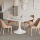 Stone Contemporary Round Dining Table Matte Finish Tulip Table for Home Clearhalo ' dining_table' 'Dining Tables & Seating' 'Dining Tables' 'furn' 'furn_dining_table' 'Furniture' 'furniture_dining_table' 'Kitchen & Dining Furniture' 'kitchen&dining_furn' 'kitchen' 'kitchen_dining_table' 4600079