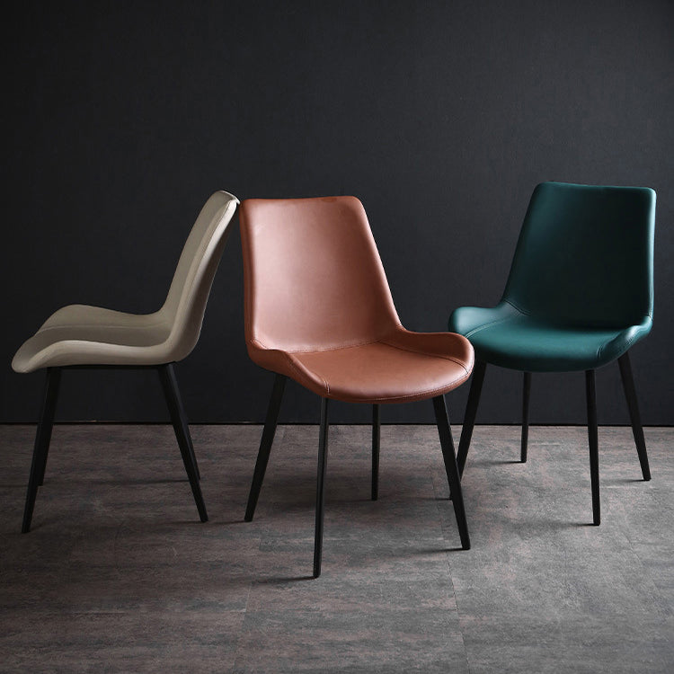 Metal Industrial Dining Kitchen Room Chair Solid Back Side Chair Clearhalo ' kitchen&dining_furn' 'Dining Chairs' 'Dining Tables & Seating' 'dining_chair' 'furn' 'furn_dining_chair' 'Furniture' 'furniture_dining_chair' 'Kitchen & Dining Furniture' 'kitchen' 4600087