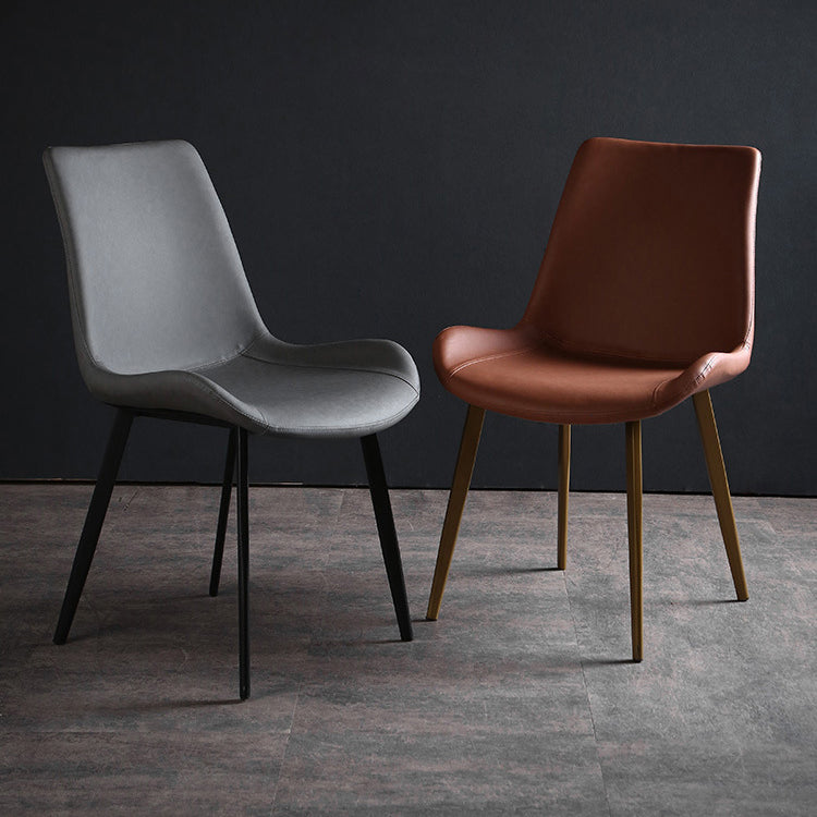 Metal Industrial Dining Kitchen Room Chair Solid Back Side Chair Clearhalo ' kitchen&dining_furn' 'Dining Chairs' 'Dining Tables & Seating' 'dining_chair' 'furn' 'furn_dining_chair' 'Furniture' 'furniture_dining_chair' 'Kitchen & Dining Furniture' 'kitchen' 4600089