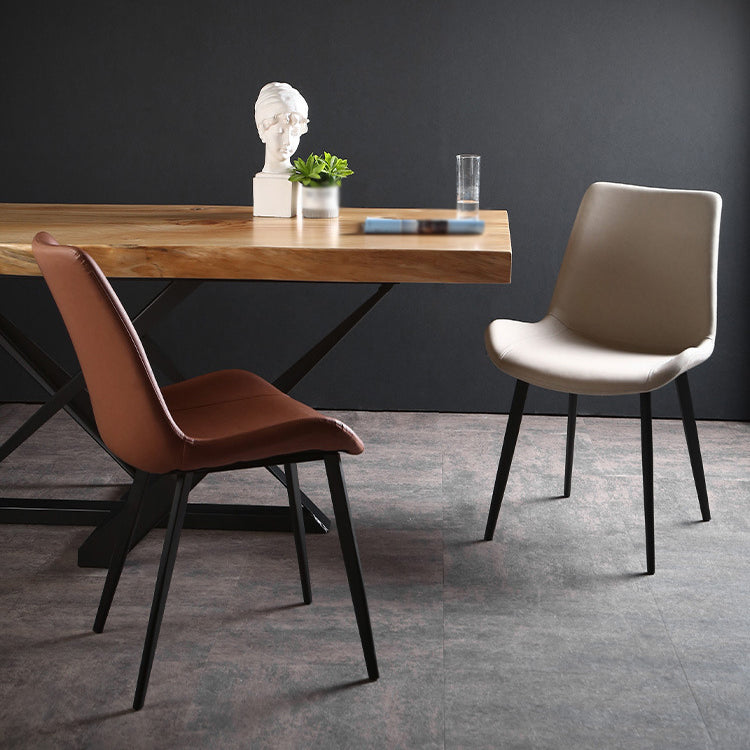 Metal Industrial Dining Kitchen Room Chair Solid Back Side Chair Clearhalo ' kitchen&dining_furn' 'Dining Chairs' 'Dining Tables & Seating' 'dining_chair' 'furn' 'furn_dining_chair' 'Furniture' 'furniture_dining_chair' 'Kitchen & Dining Furniture' 'kitchen' 4600091