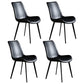 Metal Industrial Dining Kitchen Room Chair Solid Back Side Chair Black 4 Piece Set Black Clearhalo ' kitchen&dining_furn' 'Dining Chairs' 'Dining Tables & Seating' 'dining_chair' 'furn' 'furn_dining_chair' 'Furniture' 'furniture_dining_chair' 'Kitchen & Dining Furniture' 'kitchen' 4600092