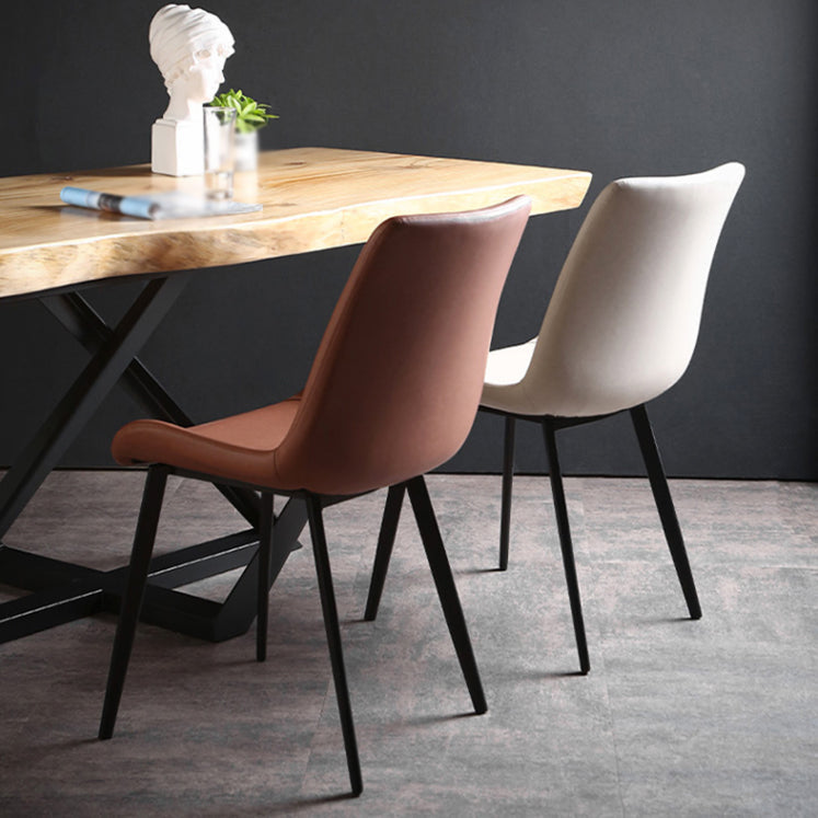 Metal Industrial Dining Kitchen Room Chair Solid Back Side Chair Clearhalo ' kitchen&dining_furn' 'Dining Chairs' 'Dining Tables & Seating' 'dining_chair' 'furn' 'furn_dining_chair' 'Furniture' 'furniture_dining_chair' 'Kitchen & Dining Furniture' 'kitchen' 4600093