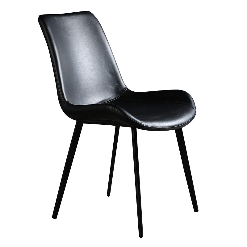 Metal Industrial Dining Kitchen Room Chair Solid Back Side Chair Clearhalo ' kitchen&dining_furn' 'Dining Chairs' 'Dining Tables & Seating' 'dining_chair' 'furn' 'furn_dining_chair' 'Furniture' 'furniture_dining_chair' 'Kitchen & Dining Furniture' 'kitchen' 4600095