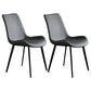 Metal Industrial Dining Kitchen Room Chair Solid Back Side Chair Grey 2 Piece Set Black Clearhalo ' kitchen&dining_furn' 'Dining Chairs' 'Dining Tables & Seating' 'dining_chair' 'furn' 'furn_dining_chair' 'Furniture' 'furniture_dining_chair' 'Kitchen & Dining Furniture' 'kitchen' 4600096