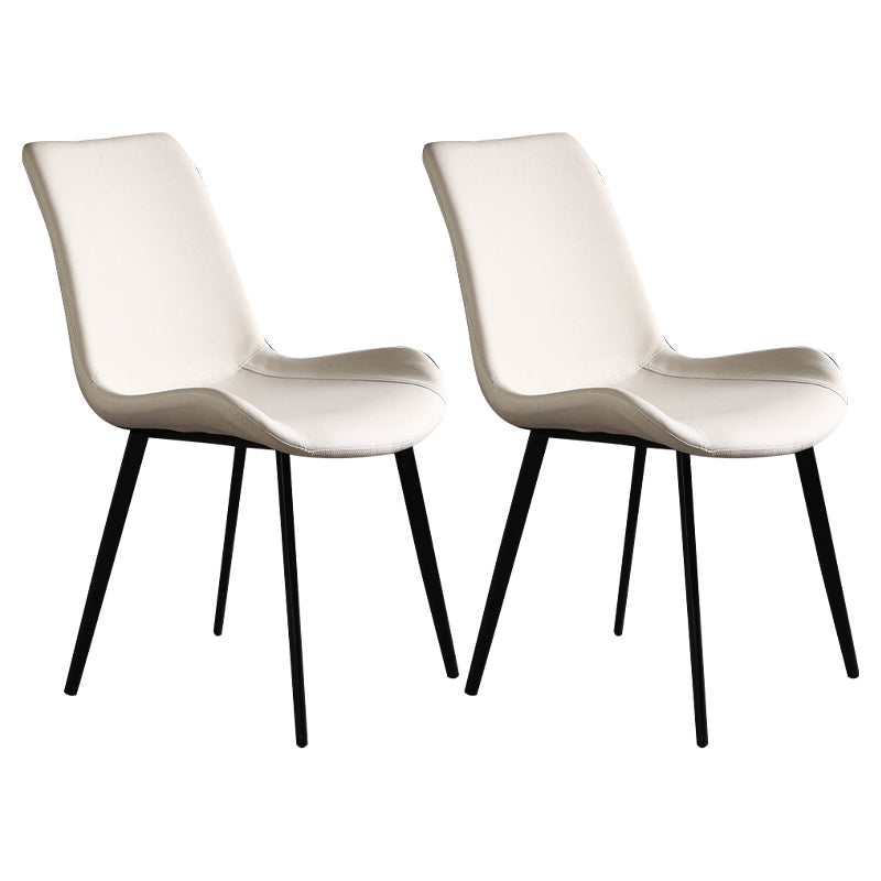 Metal Industrial Dining Kitchen Room Chair Solid Back Side Chair White 2 Piece Set Black Clearhalo ' kitchen&dining_furn' 'Dining Chairs' 'Dining Tables & Seating' 'dining_chair' 'furn' 'furn_dining_chair' 'Furniture' 'furniture_dining_chair' 'Kitchen & Dining Furniture' 'kitchen' 4600102