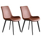 Metal Industrial Dining Kitchen Room Chair Solid Back Side Chair Brown 2 Piece Set Black Clearhalo ' kitchen&dining_furn' 'Dining Chairs' 'Dining Tables & Seating' 'dining_chair' 'furn' 'furn_dining_chair' 'Furniture' 'furniture_dining_chair' 'Kitchen & Dining Furniture' 'kitchen' 4600107