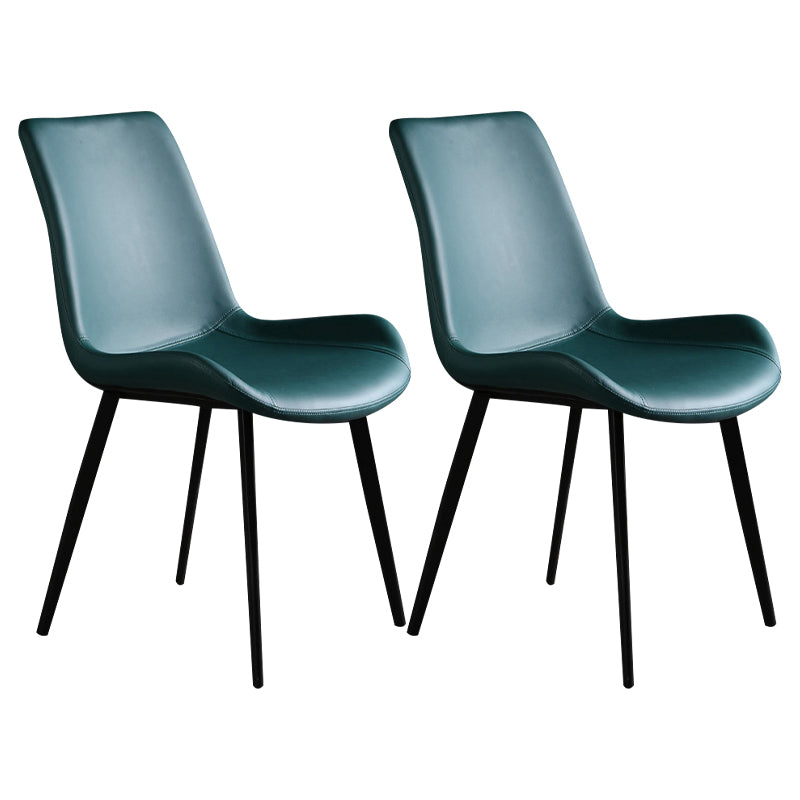 Metal Industrial Dining Kitchen Room Chair Solid Back Side Chair Green 2 Piece Set Black Clearhalo ' kitchen&dining_furn' 'Dining Chairs' 'Dining Tables & Seating' 'dining_chair' 'furn' 'furn_dining_chair' 'Furniture' 'furniture_dining_chair' 'Kitchen & Dining Furniture' 'kitchen' 4600112