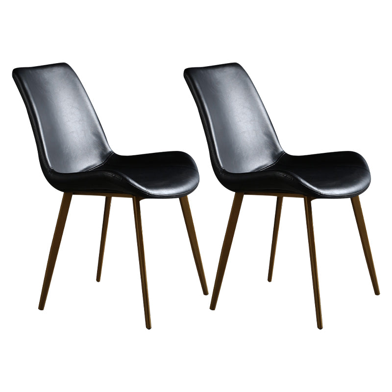 Metal Industrial Dining Kitchen Room Chair Solid Back Side Chair Black 2 Piece Set Brass Gold Clearhalo ' kitchen&dining_furn' 'Dining Chairs' 'Dining Tables & Seating' 'dining_chair' 'furn' 'furn_dining_chair' 'Furniture' 'furniture_dining_chair' 'Kitchen & Dining Furniture' 'kitchen' 4600115