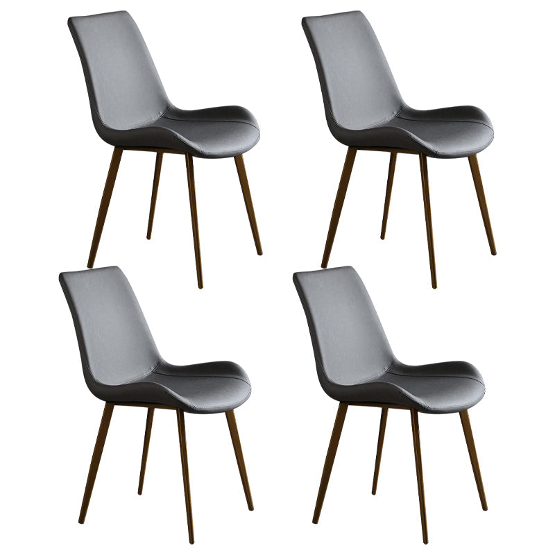 Metal Industrial Dining Kitchen Room Chair Solid Back Side Chair Grey 4 Piece Set Brass Gold Clearhalo ' kitchen&dining_furn' 'Dining Chairs' 'Dining Tables & Seating' 'dining_chair' 'furn' 'furn_dining_chair' 'Furniture' 'furniture_dining_chair' 'Kitchen & Dining Furniture' 'kitchen' 4600119