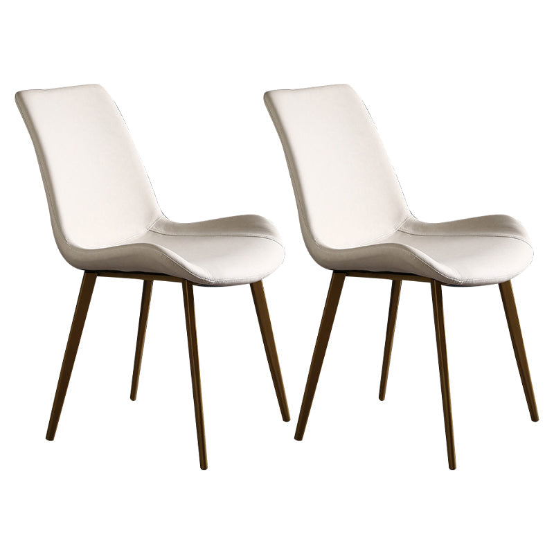 Metal Industrial Dining Kitchen Room Chair Solid Back Side Chair White 2 Piece Set Brass Gold Clearhalo ' kitchen&dining_furn' 'Dining Chairs' 'Dining Tables & Seating' 'dining_chair' 'furn' 'furn_dining_chair' 'Furniture' 'furniture_dining_chair' 'Kitchen & Dining Furniture' 'kitchen' 4600121
