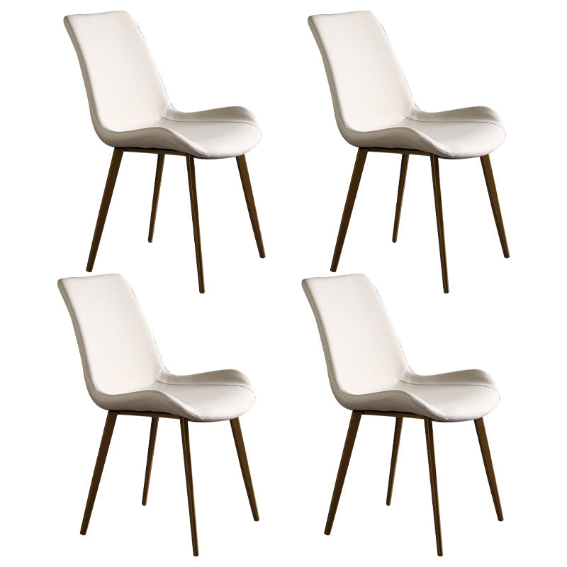 Metal Industrial Dining Kitchen Room Chair Solid Back Side Chair White 4 Piece Set Brass Gold Clearhalo ' kitchen&dining_furn' 'Dining Chairs' 'Dining Tables & Seating' 'dining_chair' 'furn' 'furn_dining_chair' 'Furniture' 'furniture_dining_chair' 'Kitchen & Dining Furniture' 'kitchen' 4600122