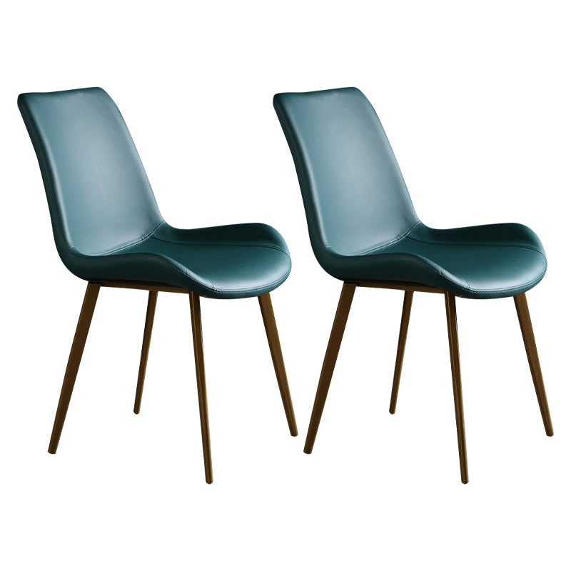 Metal Industrial Dining Kitchen Room Chair Solid Back Side Chair Green 2 Piece Set Brass Gold Clearhalo ' kitchen&dining_furn' 'Dining Chairs' 'Dining Tables & Seating' 'dining_chair' 'furn' 'furn_dining_chair' 'Furniture' 'furniture_dining_chair' 'Kitchen & Dining Furniture' 'kitchen' 4600127