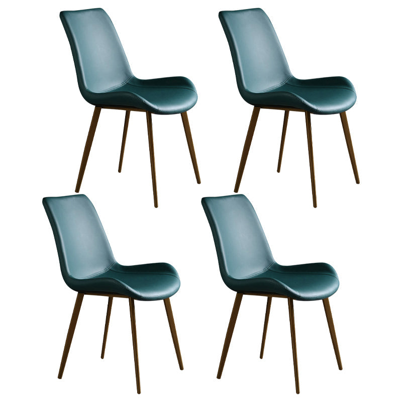 Metal Industrial Dining Kitchen Room Chair Solid Back Side Chair Green 4 Piece Set Brass Gold Clearhalo ' kitchen&dining_furn' 'Dining Chairs' 'Dining Tables & Seating' 'dining_chair' 'furn' 'furn_dining_chair' 'Furniture' 'furniture_dining_chair' 'Kitchen & Dining Furniture' 'kitchen' 4600128