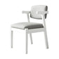 Modern Study Room Open Back Arm Chair Matte Finish Fabric Dining Chair Grey White 1 Piece Clearhalo ' kitchen&dining_furn' 'Dining Chairs' 'Dining Tables & Seating' 'dining_chair' 'Furniture' 'furniture_dining_chair' 'Kitchen & Dining Furniture' 'kitchen' 4600152