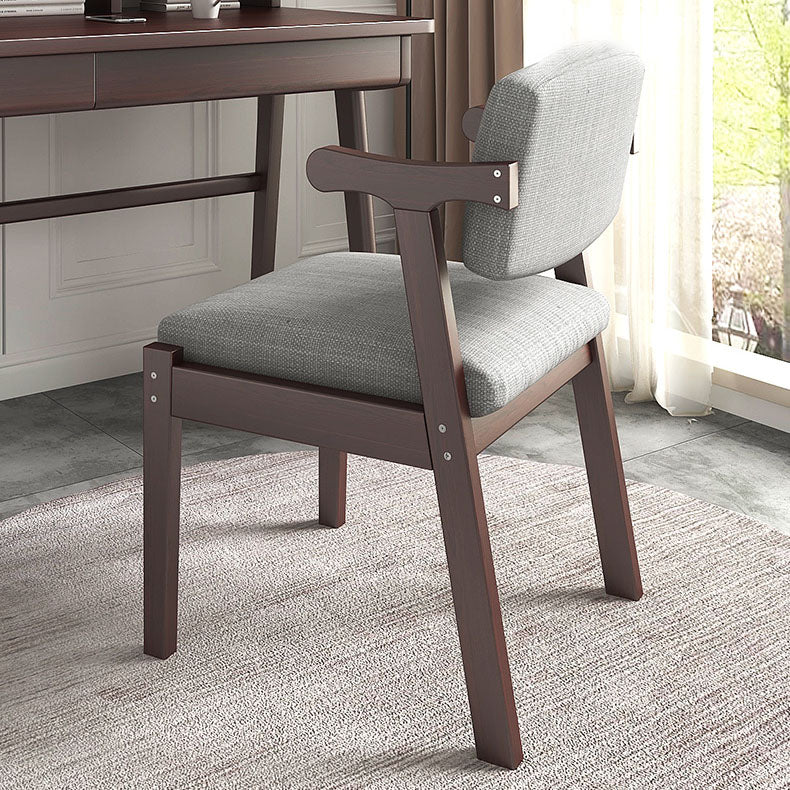 Modern Study Room Open Back Arm Chair Matte Finish Fabric Dining Chair Clearhalo ' kitchen&dining_furn' 'Dining Chairs' 'Dining Tables & Seating' 'dining_chair' 'Furniture' 'furniture_dining_chair' 'Kitchen & Dining Furniture' 'kitchen' 4600155