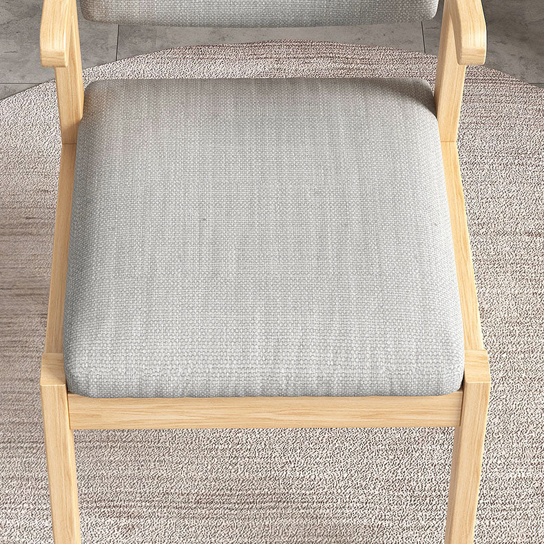 Modern Study Room Open Back Arm Chair Matte Finish Fabric Dining Chair Clearhalo ' kitchen&dining_furn' 'Dining Chairs' 'Dining Tables & Seating' 'dining_chair' 'Furniture' 'furniture_dining_chair' 'Kitchen & Dining Furniture' 'kitchen' 4600160