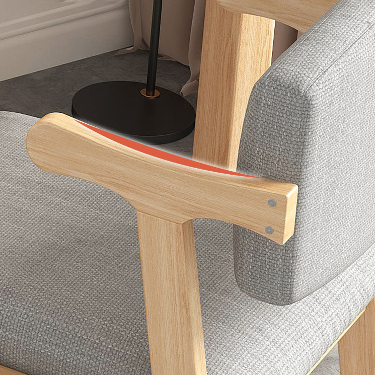 Modern Study Room Open Back Arm Chair Matte Finish Fabric Dining Chair Clearhalo ' kitchen&dining_furn' 'Dining Chairs' 'Dining Tables & Seating' 'dining_chair' 'Furniture' 'furniture_dining_chair' 'Kitchen & Dining Furniture' 'kitchen' 4600162